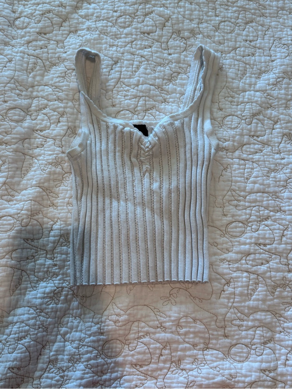Dry Goods Ribbed Knit Tank Top - White